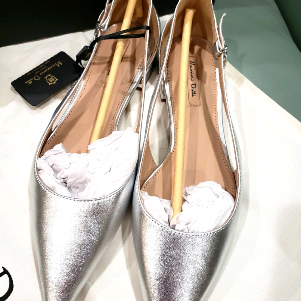 BRAND NEW MASSIMO DUTTI BAILARINA LAMINADA